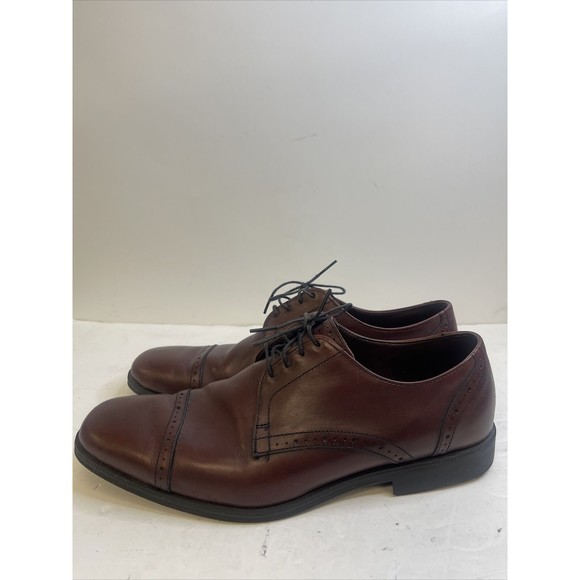 Allen Edmonds Men’s Shoes BACK BAY 9.5 D Burgundy Oxford  Toe Cap - Picture 3 of 8